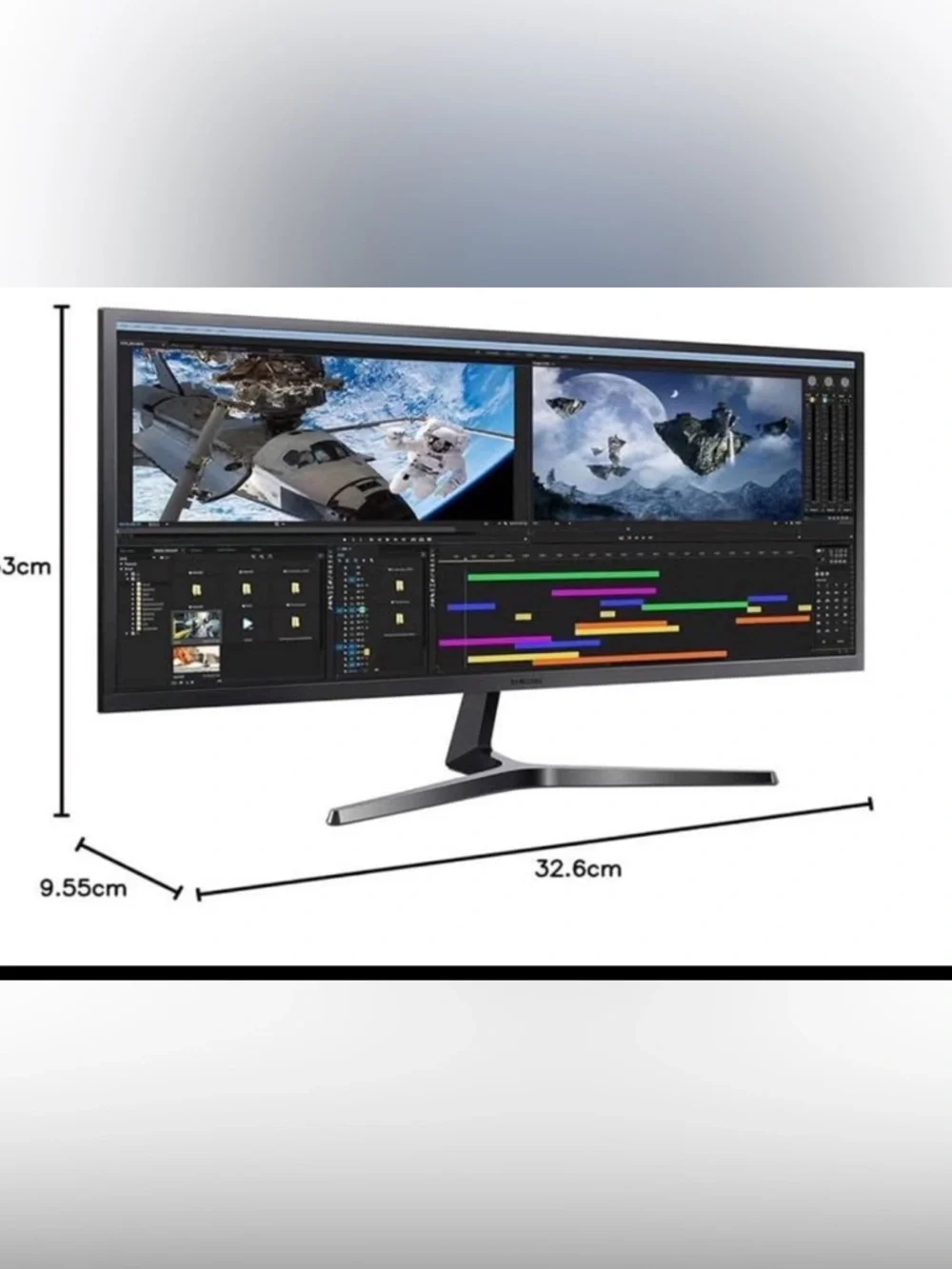 SAMSUNG 34-Inch SJ55W Ultrawide Gaming Monitor (LS34J550WQNXZA)75Hz Refresh,WQHD